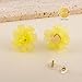 LAXPICOL Fashion Flower Earrings For Women 925 Sterling Silver Ear Posts Cute Lovely Acrylic Yellow Flower Stud Earrings For Women Yellow Earrings