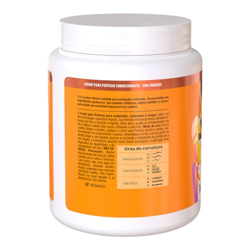 Salon Line, Creme de Pentear, S.O.S Cachos Óleo de Manga, Veganos - Para Cabelos Cacheados, 1 kg