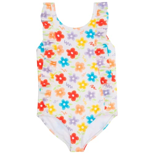 Image of SwimZip Girls' Ruffle One-Piece Swimsuit with UPF 50+ Sun Protection