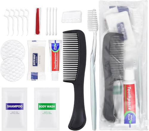 5 Sets Personal Hygiene Kit Bulk, Disposable Toothbrushes with Toothpaste