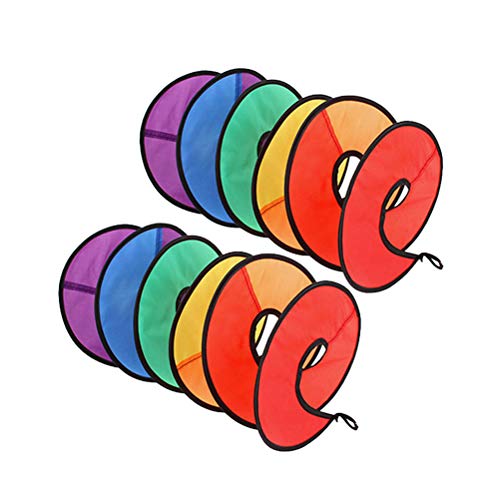 LIOOBO 2pcs Rainbow Wind Spinner Rainbow Curlie Spinner Hanging Rainbow Wind Twister Tent Wind Strips for Garden Yard Camping Decor 1.6m