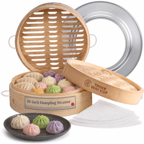 Three Way Cut Bamboo Steamer Kit