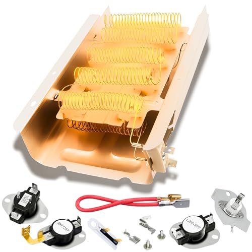 Wibefel 2025 Upgrade Dryer Heating Element Kit Compatible with Kenmore 1106062110 1106012510 1106012990 1106012990 11060222511 11060602990 11060612990 (Includes Thermostat and Thermal Fuse)