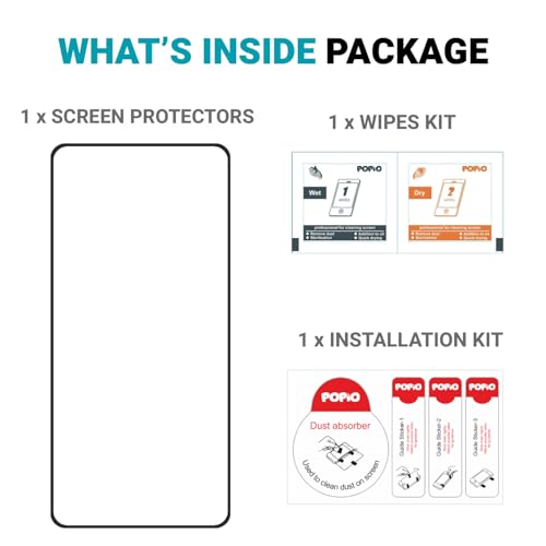 Image of POPIO Military-Grade Gorilla Tempered Glass for Redmi Note 13 / Redmi Note 13 Pro | 9H Hardness, Edge-to-Edge, Bubble-Free