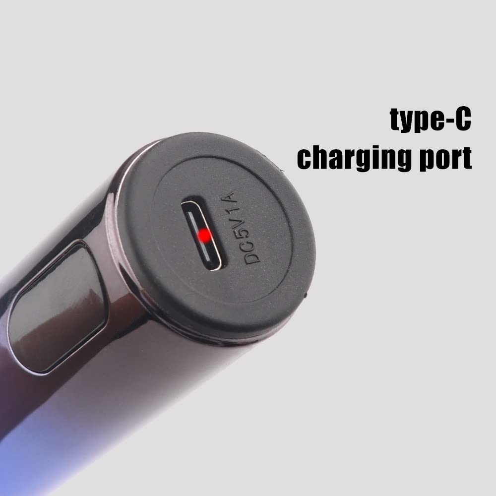 Maquina de Cortar Pelo Hombre, Máquina cortadora de pelo eléctrica con cabezal de aceite Retro recargable T9 LCD for peluquero(Sliver black)