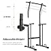 ISE Power Tower multifunción, altura regulable 208-224 cm, barra elevadora, puños para...