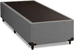 Cama Box Solteiro 0,88m com 38cm de Altura Suede Prince Cinza