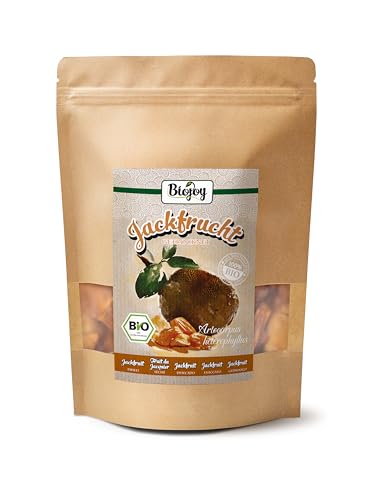 Biojoy Jackfruit deshidratado Ecológico (250 g), sin azúcar añadido y sin azufre, natural