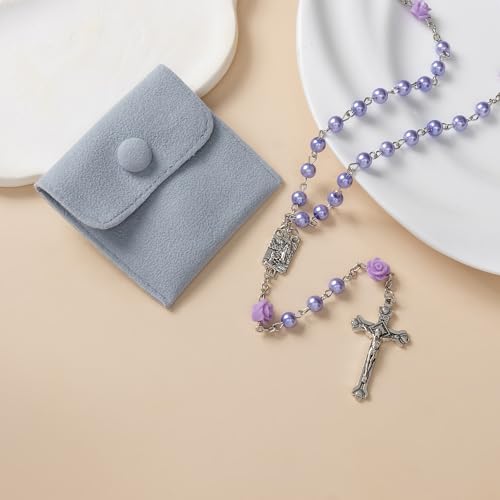 Rosary Beads Catholic for Women - Confirmation Gifts for Teenage Girl,6mm Artificial Pearls Rosary, Exquisite Gifts for Women3