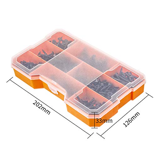 Maexxna C20003 380Pcs Drywall Screws Kit, 8 Sizes Wood Screws, Black Steel Drywall Screws Phillips Bugle Head And Black Phosphate Finish Self Tapping Screws Assortment thumb #2
