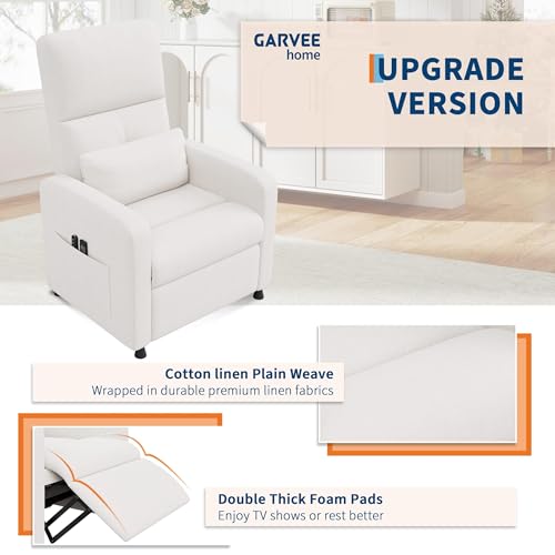 Sillón Ajustable Recliner Blanco miniatura 6