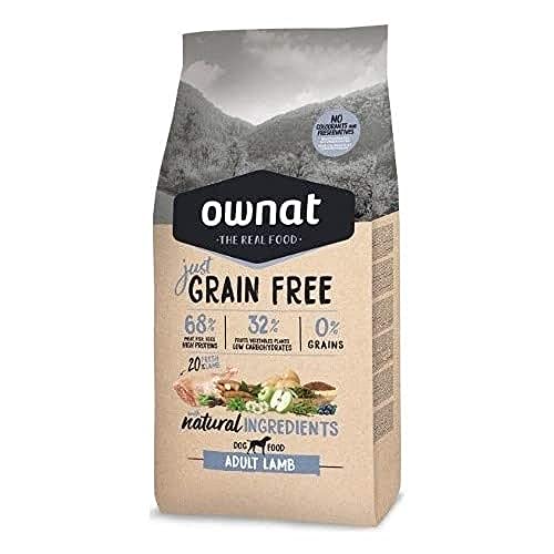 Ownat Dog Just Grain Free Adult Lamb, Cordero, 3 kg (Paquete de 1)