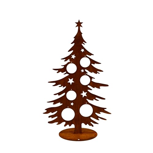 Edelrost deko Weihnachtsbaum 3D massiver Bodenplatte Handmade...