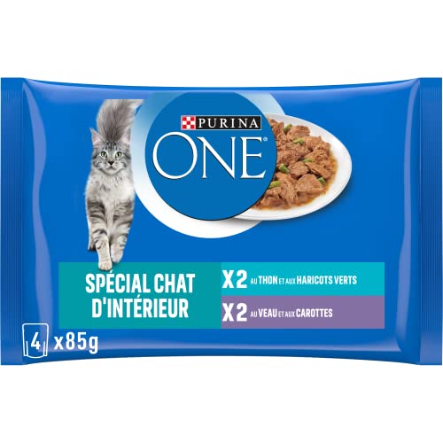 PURINA ONE | BIFENSIS | Spécial Chat Stérilisé d'Intérieur | Effilés en Sauce | Aide à...