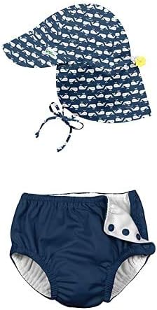 i play. by green sprouts Snap Reusable Swimsuit Diaper and Flap Sun Protection Hat