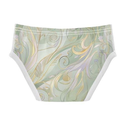 visesunny Boys Cotton Underwear Gold Foil Flower Simple Flower Printed Toddler Soft Training Briefs Size 2T-8Y for Kids2