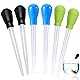 DBAILY Aquarium Pipette Dropper, 6 Stücke Kieselgel Aquarium Wasserwechsler Pipette Feeder Abfall Entferner Kies Reiniger Für Fisch Tank Zubehör 30ml