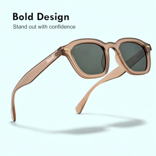 Image of Stood Retro Sunglasses | Full Rim |Soft Square | UV Protected | Medium | Men & Women | SG-STD0016