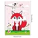 FEPITO Pin das Herz auf dem Fuchs Valentinstag Spiel mit 24 Stück Herz Sticker für Valentinstag Party Supplies, Kindergeburtstag Party Dekoration