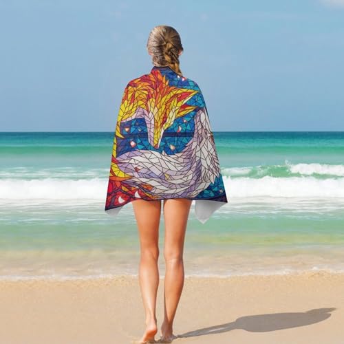 Serviette de plage séchage rapide et sans sable compacte 130x80 cm