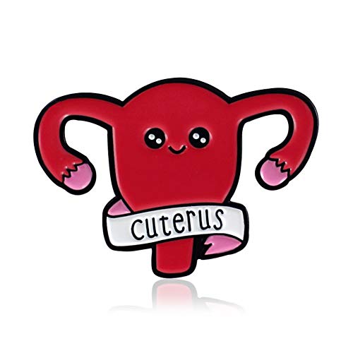 Kuizhiren1 Modische Brosche, Geschenk, Körperorgan, Uterus, Emaille, Brosche, Anstecknadel für Kleidung, Jeans, Jacke, Brust, Anstecknadel - Rot Cover