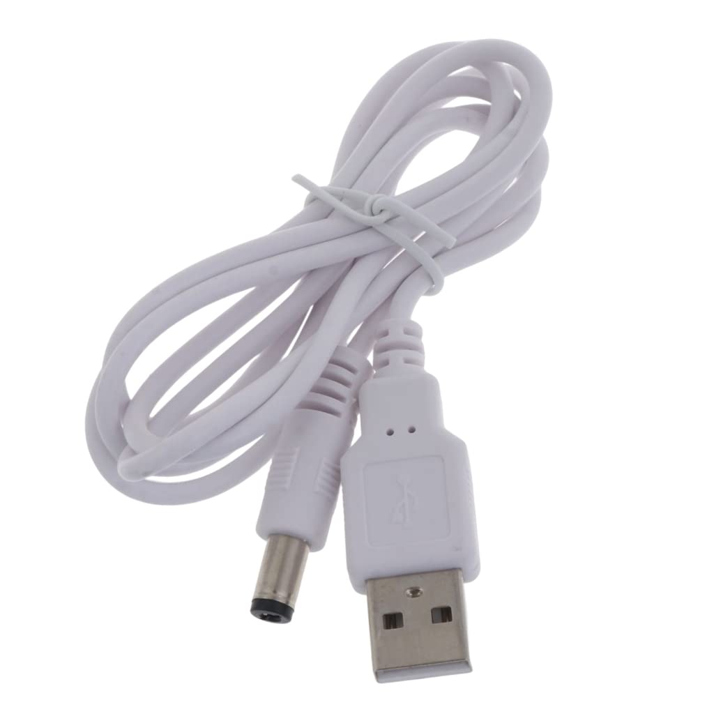 Tsophreniq DC5V Power Cable USB2.0 Male to DC5.5mm x 2.5mm Male Power Cord for Router, LED Light,Loudspeaker 1M/2M3M