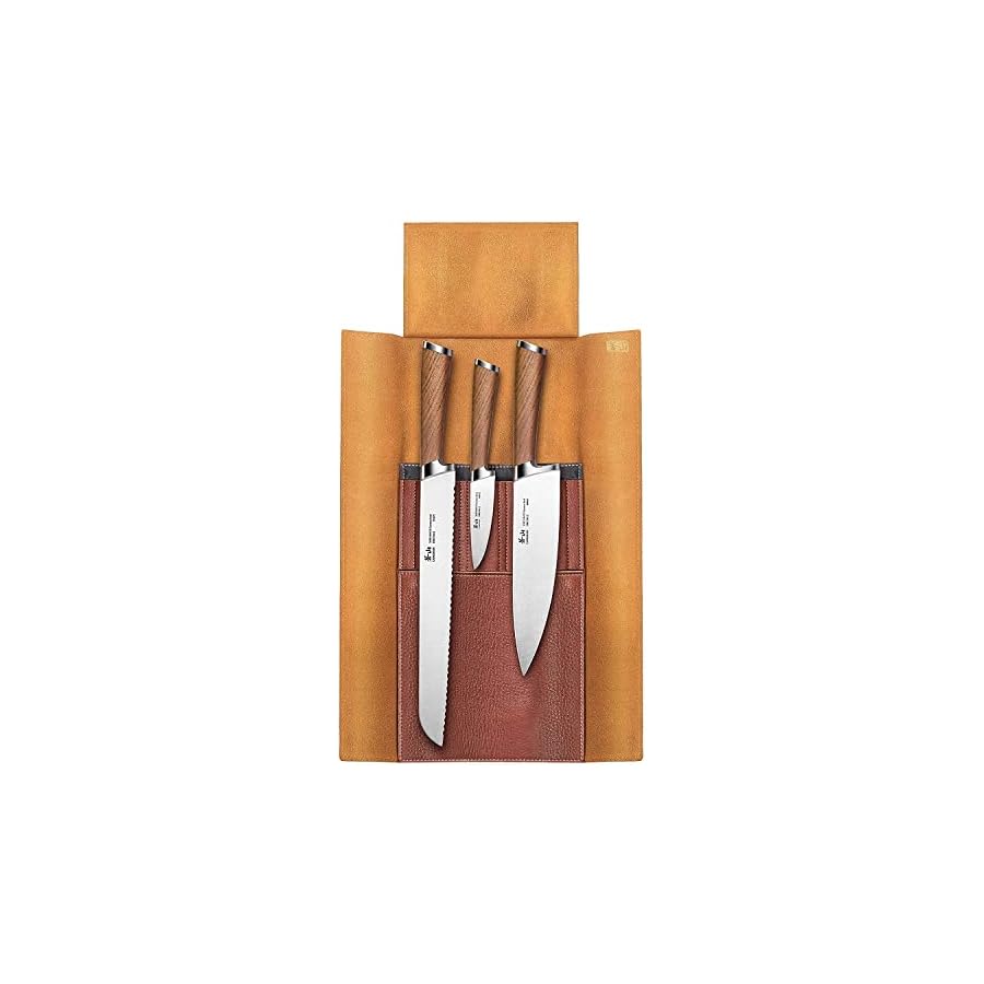 Cangshan-H1-Series-4-Piece-Leather-Roll-Knife-Set-Silver Cangshan H1 Series 4 Piece Leather Roll Knife Set, Silver