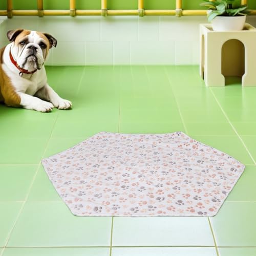 Tapis d'apprentissage hexagonal pour chiots HEMOTON absorbant et lavable en machine - 6