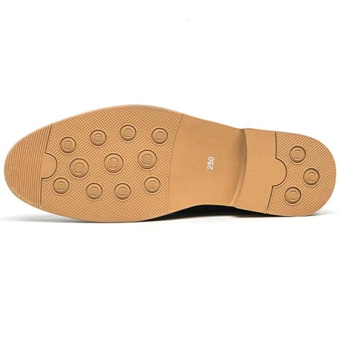 Men's Classic Tassel Loafers Black Leather Slip-On Dress Shoes with Kiltie Fringe Driving Flats Tan Sole Anti-Slip Moc Toe Design2