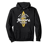 Nazare Portugal Praia do Norte Vintage Surf Sudadera con Capucha