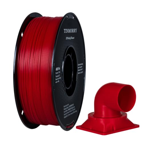 TINMORRY Filament ABS 1,75 mm, ABS (Pro) - Filament pour imprimante 3D - 1 kg - Bonne résistance à la chaleur - Solide et durable - Précision dimensionnelle...