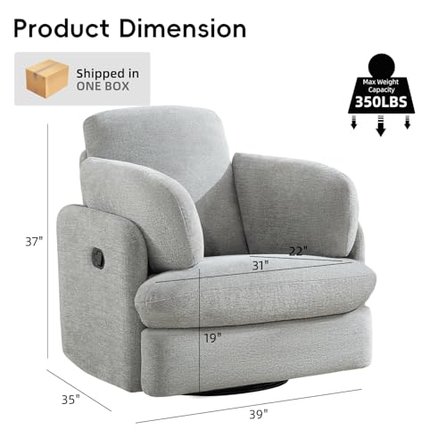 Sillón reclinable manual plegable gris miniatura 2