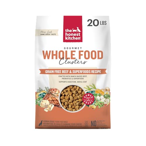 The Honest Kitchen Human Grade Whole Food Clusters Dry Dog Food - Grain Free Beef, 20 lb Bag