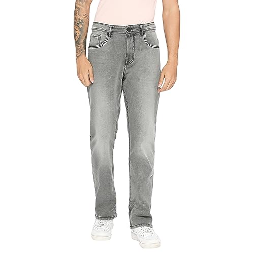 Image of Being Human Green Skinny Cropped Fit Men's Denims Clothing