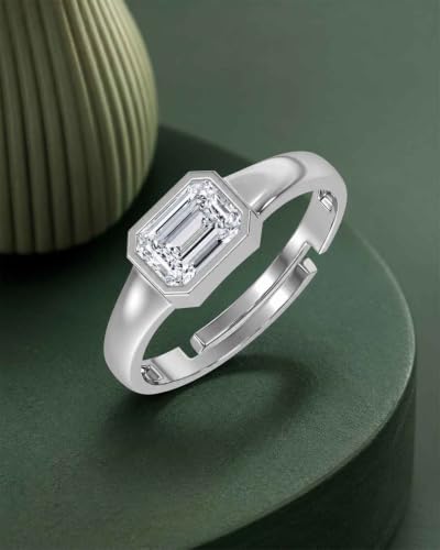 Image of Clara 925 Sterling Silver Adjustable Ring Gift for Men & Boys