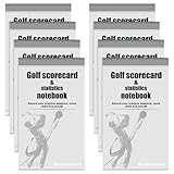 Glenmal 8 Pcs Golf Yardage Book with Golf Scorecard Book Notebook Pocket Size, Journal, Log Book, Score Book, Notepad for Golfers Men Women Golfing Game Scorebook Supplies