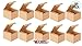 A1 Bakery Supplies Preimer High Kraft Pinstripe Brown Treat Gift Boxes (5 In X 5 In X 3.5 In 10 pk)