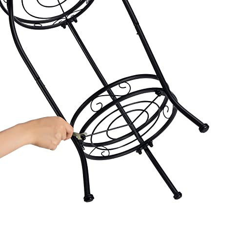 Sunoak Metal Plant Stand,Indoor/Outdoor Flower Pot Holder Shelf/Wrought Iron Planter Display Rack/Heavy Duty Potted Flower Pot Organizer/Corner Vertical Shelves For Room Patio Lawn Garden Balcony #TOP3