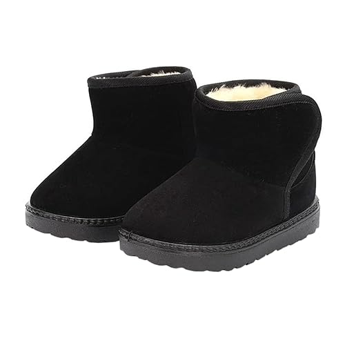 Hopscotch Unisex Rubber Solid Snow Boots in Black Color