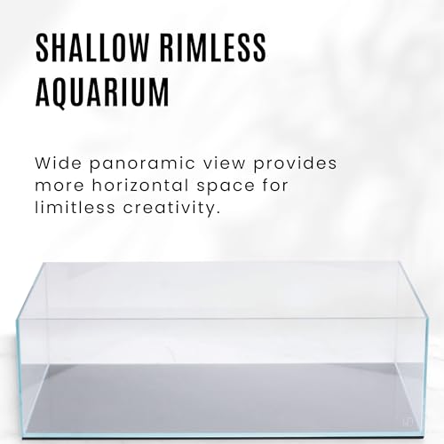 Image of UNS Ultra Clear Rimless Tank - 26.7GAL | 101.2L - 29.52x17.71x11.81 | 75x45x30 CM, 8mm Glass Thickness, Leveling Mat Included - Low Iron, High Clarity Fish Tank w / 45 Mitered Edge - [75S]
