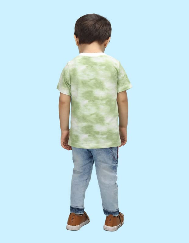 Image of Nusyl Infants Travel Mood Printed Tie & Dye Tshirt -NUITDTSH0223