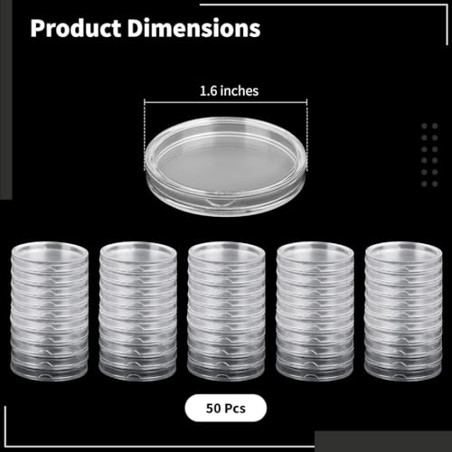 Cajas transparentes para monedas 1.6 pulg. 50 pzas miniatura 4