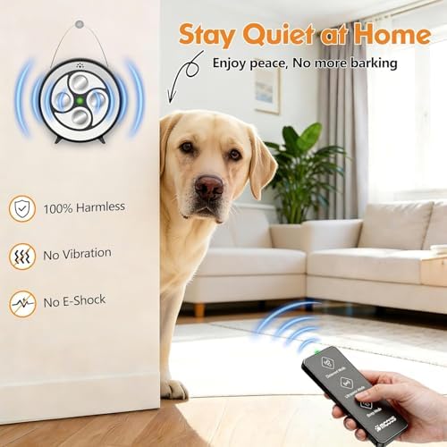 Dog Barking Deterrent with Remote, Rechargeable, 6 Modes, 300ft Range - 3