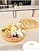 RoyalHouse Bamboo Round Cheese Board and 4 Knives Set with Slide-Out Cutlery Drawer - Charcuterie Boards Set - House Warming Gifts New Home, Wedding Gifts for Couple 2025, Bridal Shower Gifts