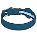 Leather Dog Collar with Airtag Holder - Apple Air Tag Dog Collars - Soft Tracking GPS Pet Collar for Small Medium Large Dogs Breed Puppy (Smoky Blue, S, 9