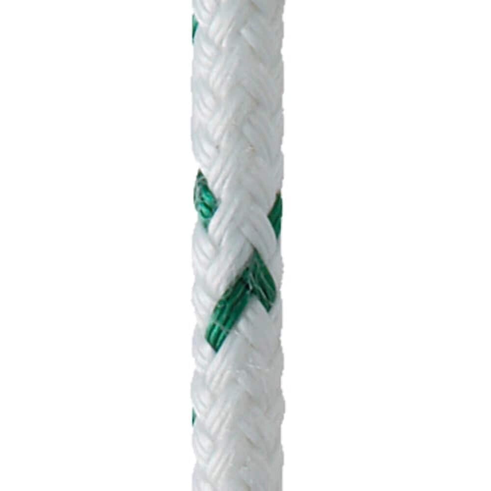 New England Ropes 3/8in (10mm) Sta-Set X Green Fleck 30 Feet Long