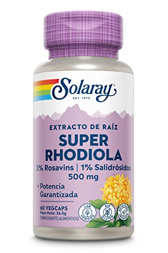Solaray Super Rhodiola Root Extract 500 mg VCapsules, 60 Count