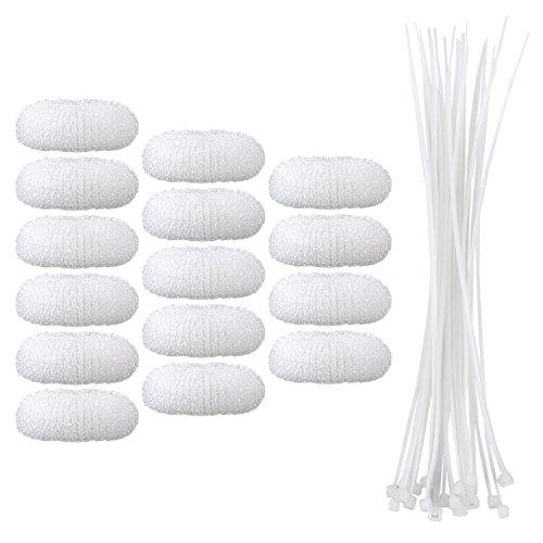 Eboot 15 Pieces Lint Traps Lint Snare Washing Machine Mesh Washer Laundry Hose Filter With 15 Pieces Cable Ties #TOP15