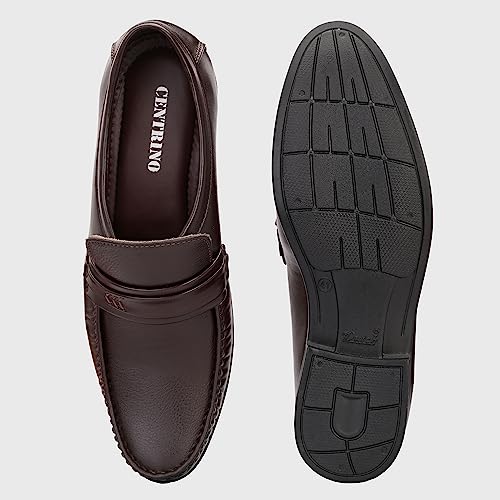 Image of Centrino Men's Moccasin Formal Shoe |Stylish & Comfortable Slip-On Shoes for Casual |Premium Slip-On Loafers | Leather Comfort Moccasin Every day wear |Versatile, Durable & Fashionable Footwear (6433)