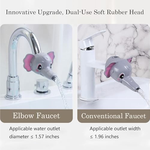 Image of Faucet Handle Extender Set, Faucet Extender for Kids Child Sink Extender Kids Hand Wash Helper Faucet Extender for Bathroom Sink-Grey